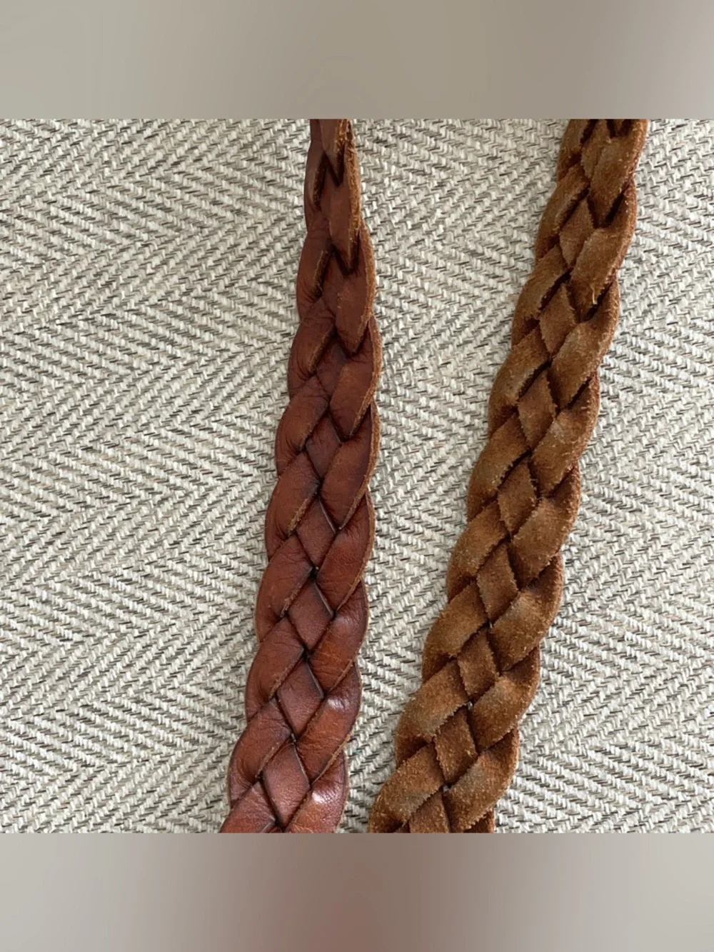 Abercrombie & Fitch Brown Braided Leather Belt XS Small - Picture 4 of 5